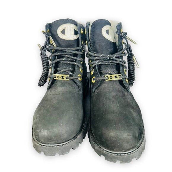 Timberland x Champion 6 in Waterproof Nubuck Suede Boots A1UD4 Youth 7 Women's 9 - Picture 3 of 12